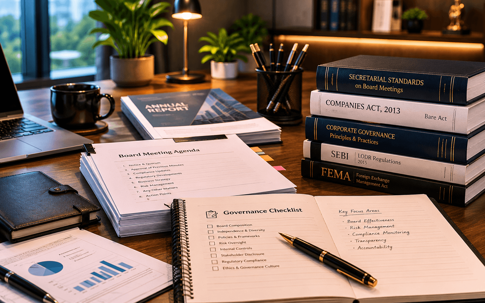 Corporate governance documentation, board papers and compliance records